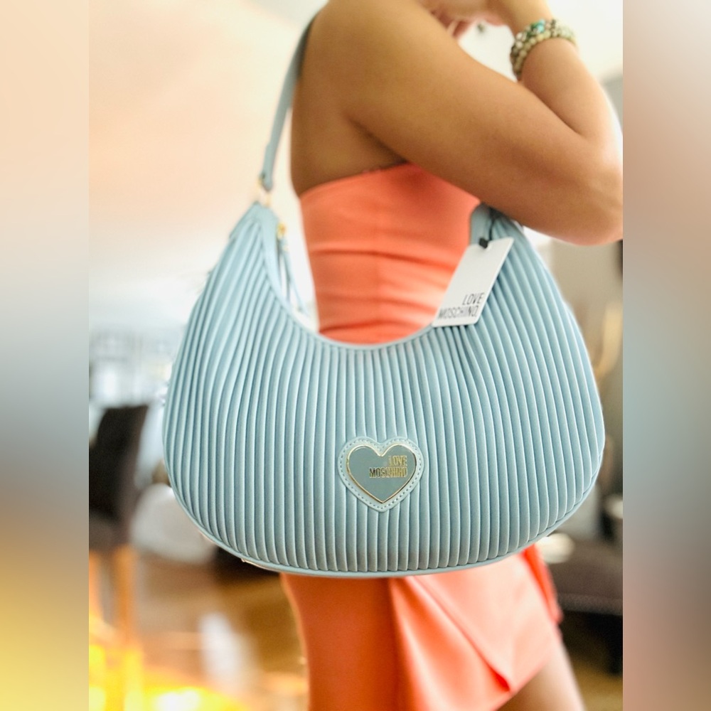 Love Moschino Borsa Pleated leather Purse Bag - Picture 3 of 11